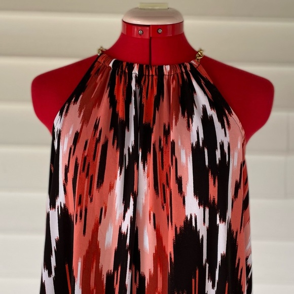 Michael Kors Printed Chain-Neck Halter Top Sz M - Picture 2 of 8